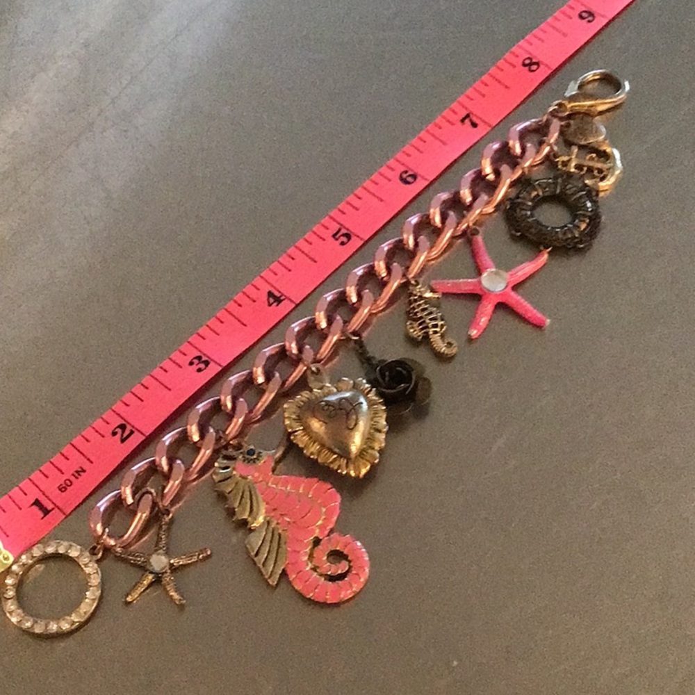 Betsey Johnson Bracelet; Pink & Bronze - Picture 4 of 5